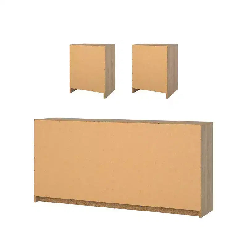 Tvilum, Portland Schlafzimmer-Set, 3-teilig – Kommode mit 6 Schubladen und 2 Nachttische