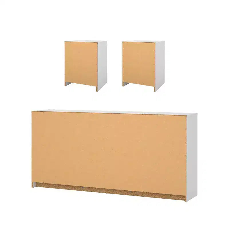 Tvilum, Portland Schlafzimmer-Set, 3-teilig – Kommode mit 6 Schubladen und 2 Nachttische