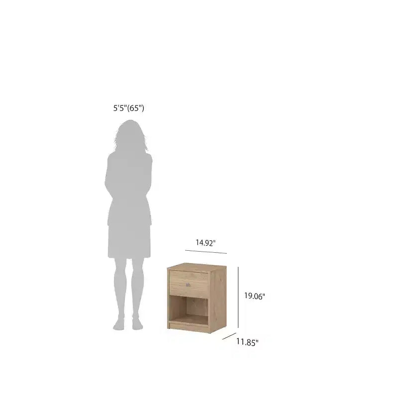 Tvilum, Portland Schlafzimmer-Set, 3-teilig – Kommode mit 6 Schubladen und 2 Nachttische