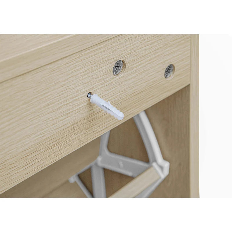 Schuhschrank aus Rattan mit 3 Türen