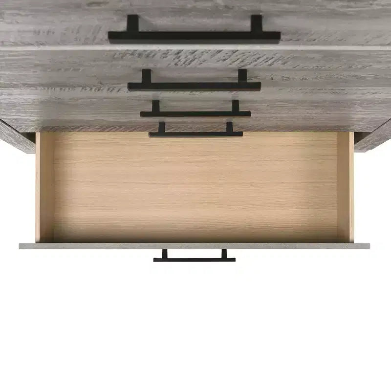 3-tlg. Adam Paneel-Schlafzimmer-Set Grau - Picket House Furnishings
