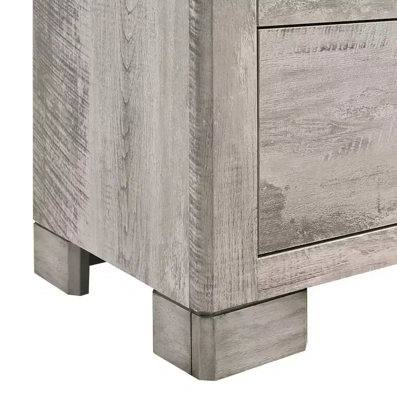 3-tlg. Adam Paneel-Schlafzimmer-Set Grau - Picket House Furnishings
