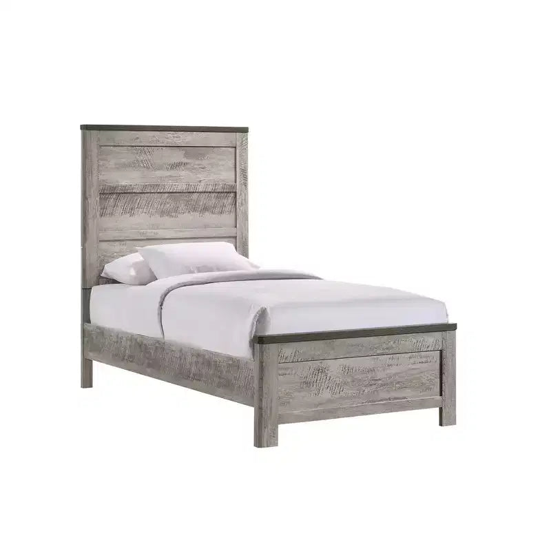 3-tlg. Adam Paneel-Schlafzimmer-Set Grau - Picket House Furnishings