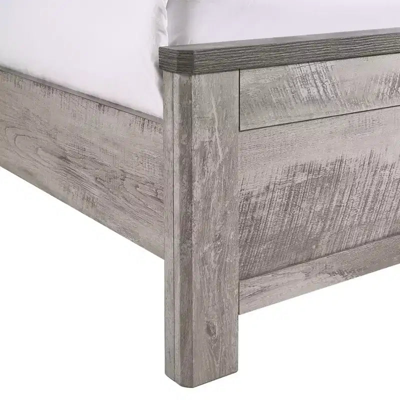3-tlg. Adam Paneel-Schlafzimmer-Set Grau - Picket House Furnishings
