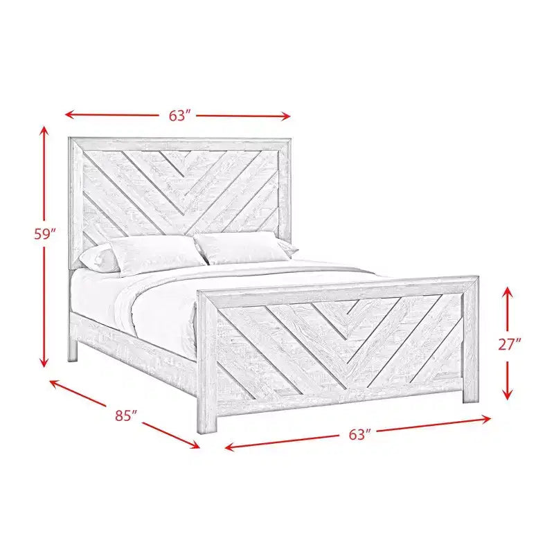 5-tlg. Schlafzimmer-Set Keely mit Paneelen, Weiß – Picket House Furnishings