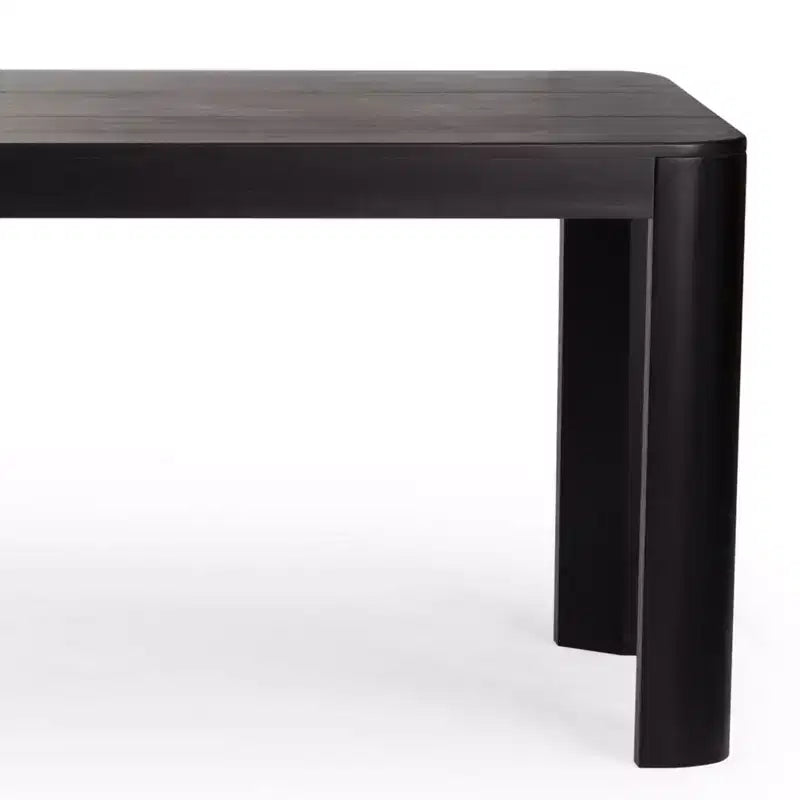 Plank+Beam 72" Modernes Esszimmertisch-Set aus massivem Holz mit abgerundeten Kanten und 2 Bänken