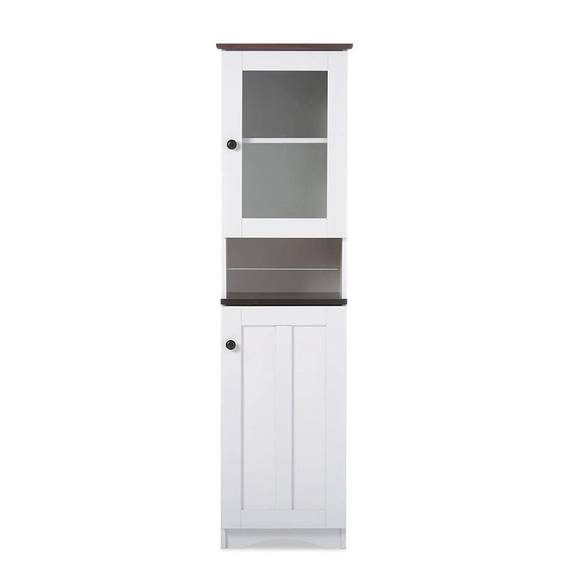Traditioneller weißer Holz-Küchenschrank