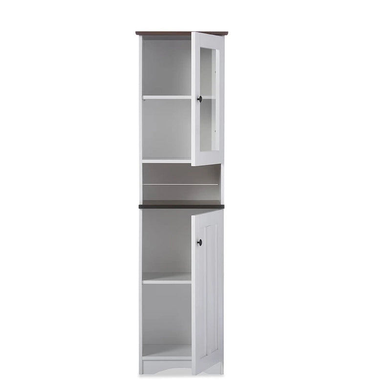 Traditioneller weißer Holz-Küchenschrank