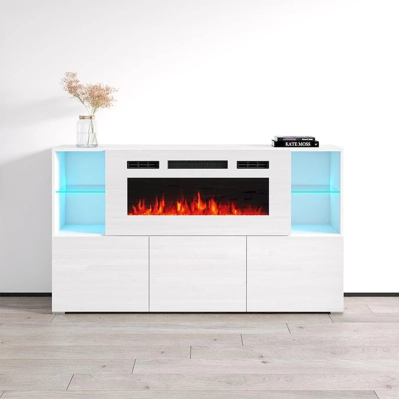 63-Zoll Modernes Elektrisches Kamin-Sideboard