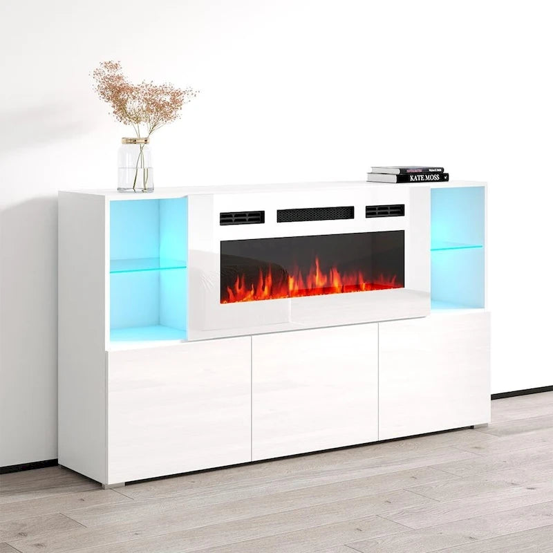 63-Zoll Modernes Elektrisches Kamin-Sideboard