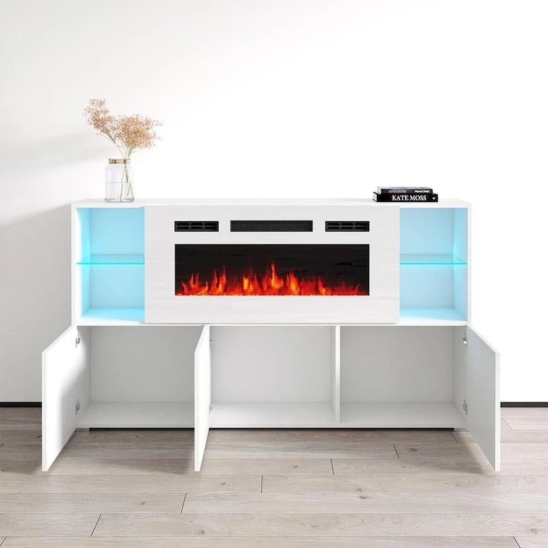 63-Zoll Modernes Elektrisches Kamin-Sideboard
