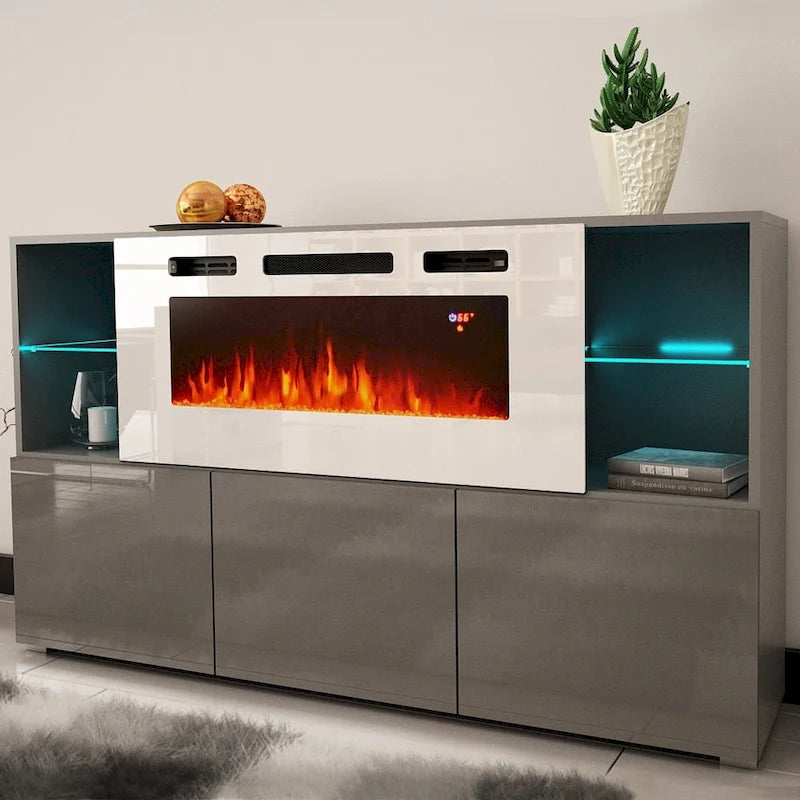 63-Zoll Modernes Elektrisches Kamin-Sideboard
