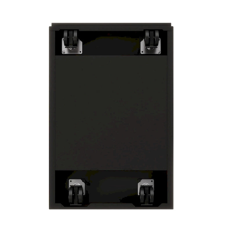 23D Bogengriff Rollcontainer 3-Schubladen-Aktenschrank, Schwarz