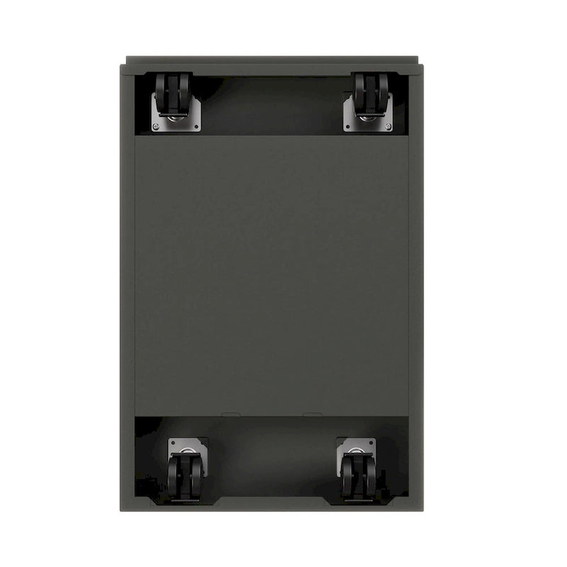 23D Bogengriff Rollcontainer 3-Schubladen-Aktenschrank, Schwarz