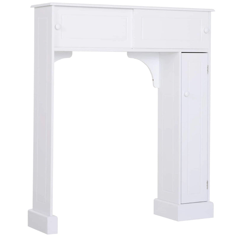 Freistehender Badezimmerschrank über der Toilette - Weiß - 35x9x41