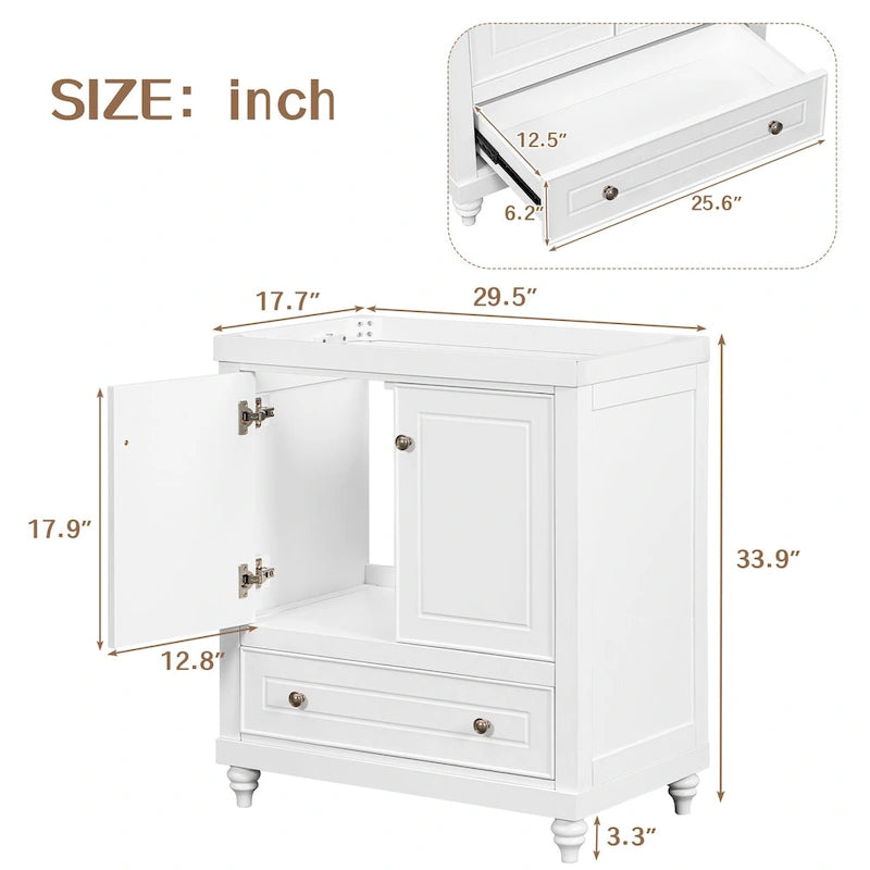 Badunterschrank ohne Waschbecken