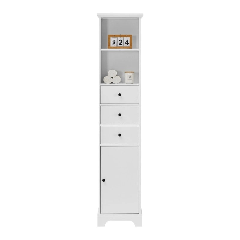 Freistehender Badezimmerschrank mit 3 Schubladen und verstellbarem Regal