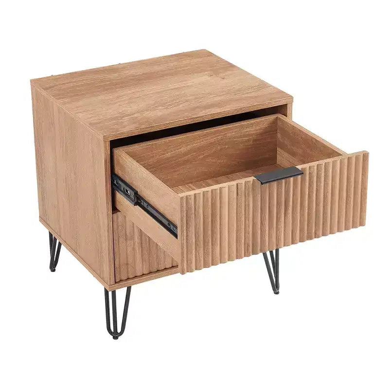 Manhattan Comfort Dumbo 2-tlg. modernes Set bestehend aus Kommode mit 3 Schubladen und Nachttisch mit 2 Schubladen