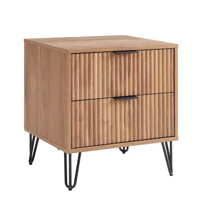 Manhattan Comfort Dumbo 2-tlg. modernes Set bestehend aus Kommode mit 3 Schubladen und Nachttisch mit 2 Schubladen