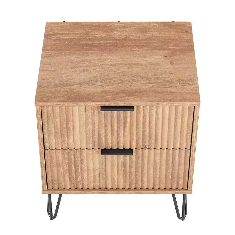 Manhattan Comfort Dumbo 2-tlg. modernes Set bestehend aus Kommode mit 3 Schubladen und Nachttisch mit 2 Schubladen
