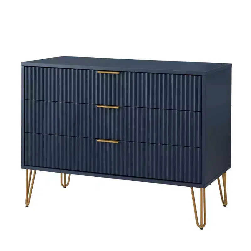 Manhattan Comfort Dumbo 2-tlg. modernes Set bestehend aus Kommode mit 3 Schubladen und Nachttisch mit 2 Schubladen