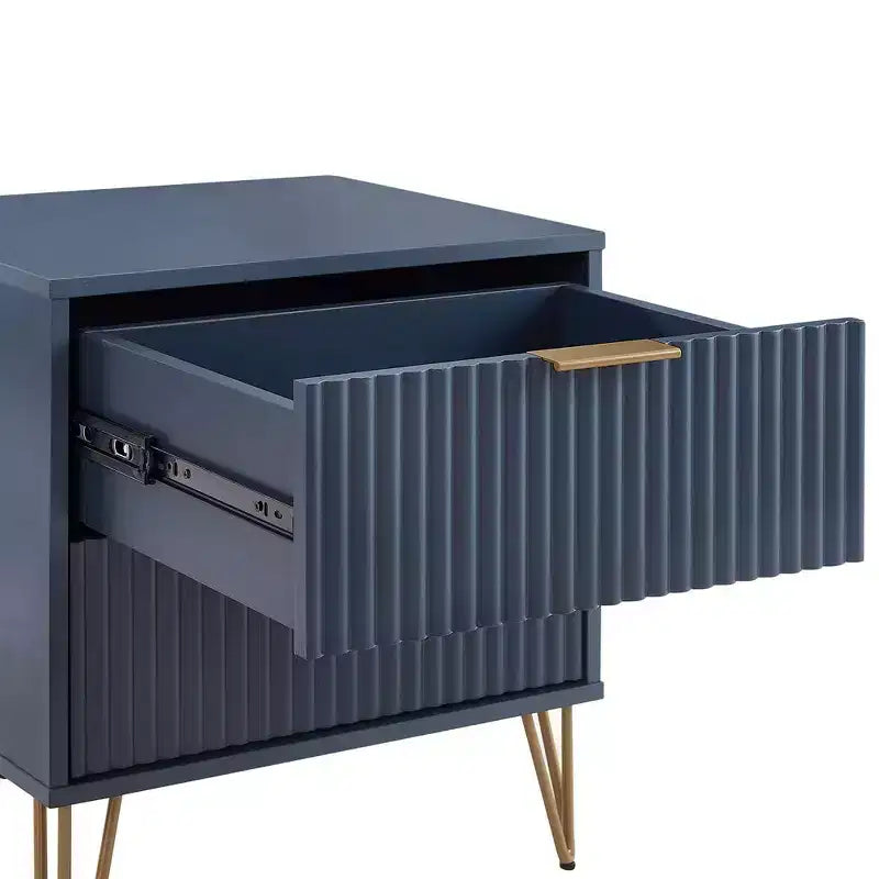 Manhattan Comfort Dumbo 2-tlg. modernes Set bestehend aus Kommode mit 3 Schubladen und Nachttisch mit 2 Schubladen