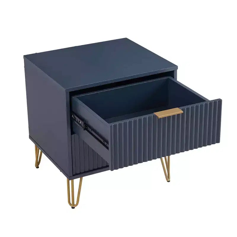 Manhattan Comfort Dumbo 2-tlg. modernes Set bestehend aus Kommode mit 3 Schubladen und Nachttisch mit 2 Schubladen