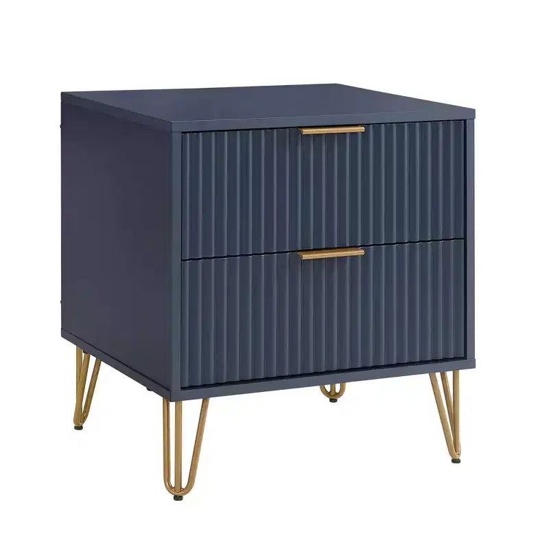 Manhattan Comfort Dumbo 2-tlg. modernes Set bestehend aus Kommode mit 3 Schubladen und Nachttisch mit 2 Schubladen