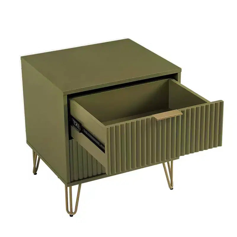 Manhattan Comfort Dumbo 2-tlg. modernes Set bestehend aus Kommode mit 3 Schubladen und Nachttisch mit 2 Schubladen