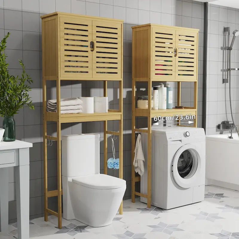 Badezimmer-Überbau für die Toilette, Aufbewahrungsschrank mit Türen und Regalen – 25 x 10 x 69