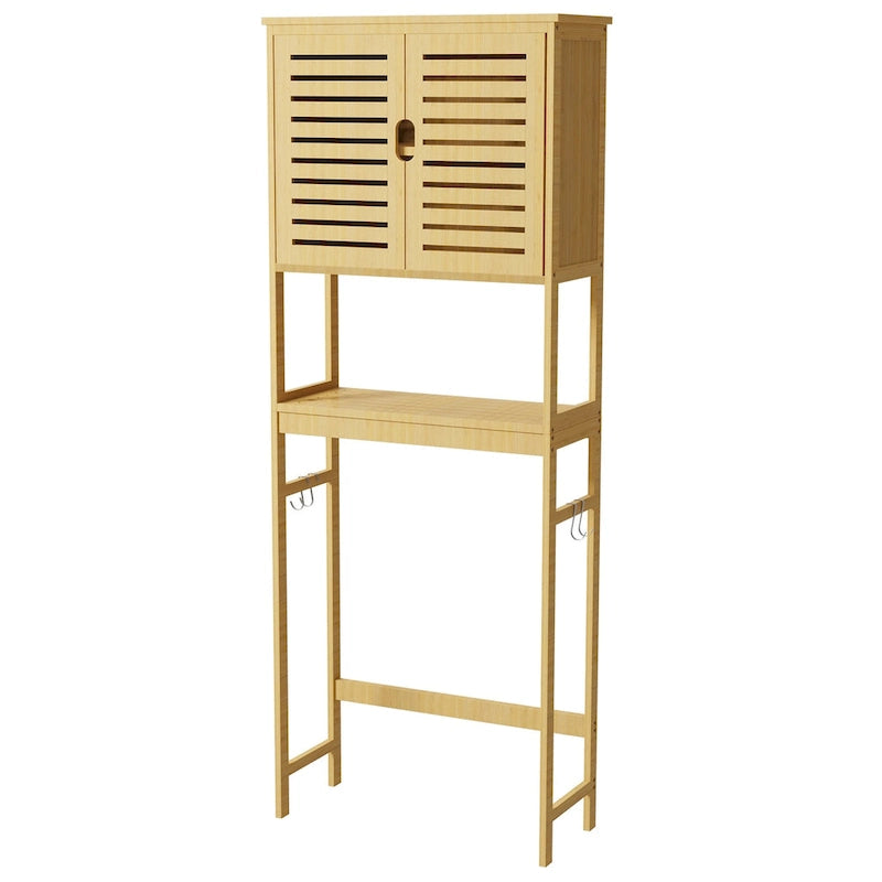 Badezimmer-Überbau für die Toilette, Aufbewahrungsschrank mit Türen und Regalen – 25 x 10 x 69
