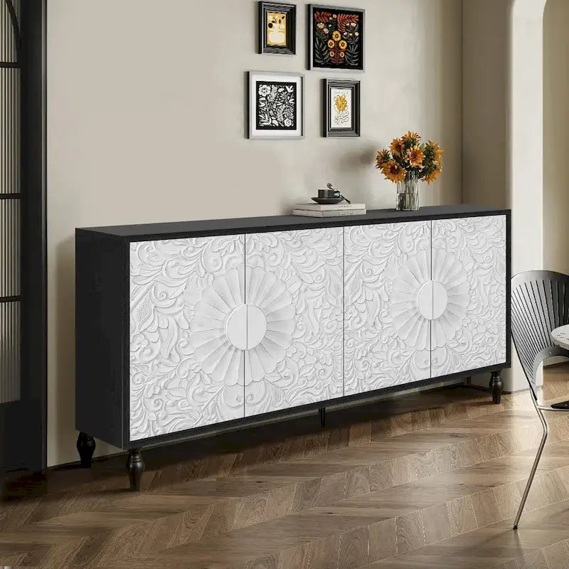 Geschnitzte Symmetrische Design Sideboards