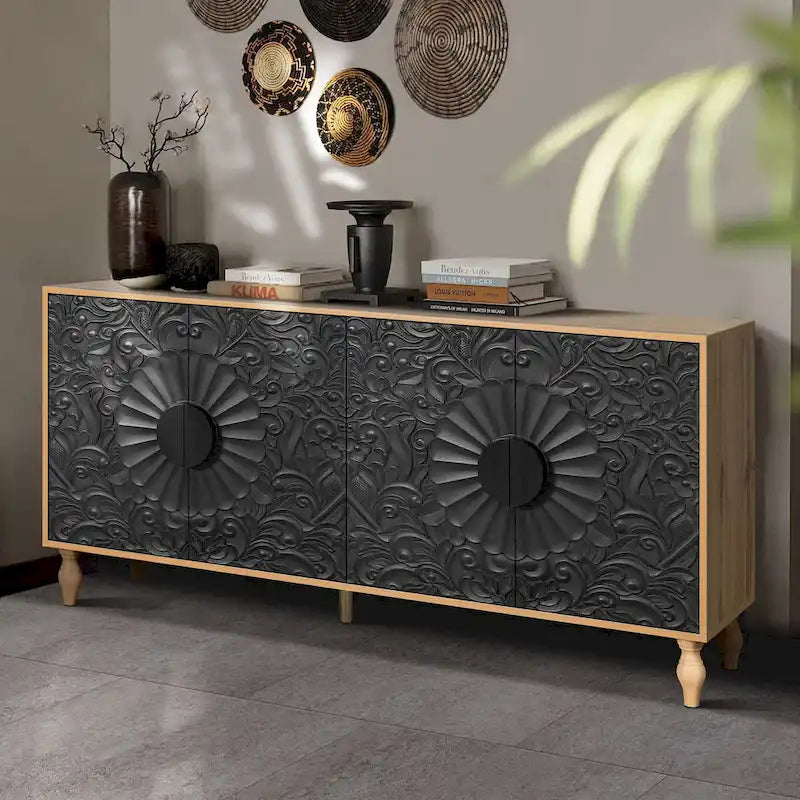 Geschnitzte Symmetrische Design Sideboards