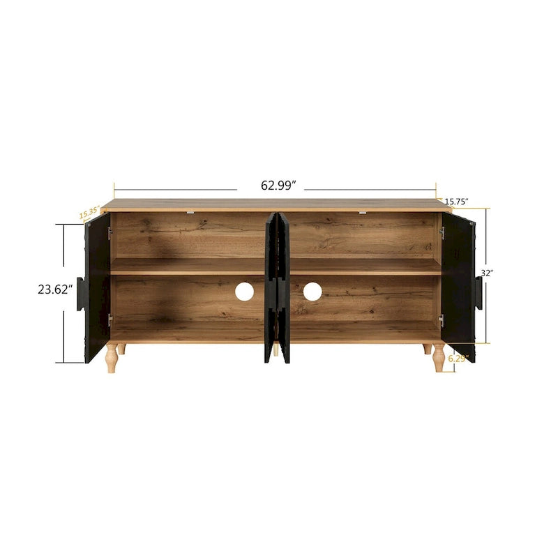 Geschnitzte Symmetrische Design Sideboards