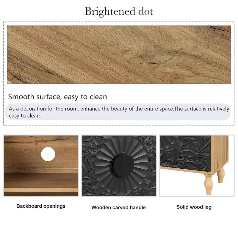 Geschnitzte Symmetrische Design Sideboards