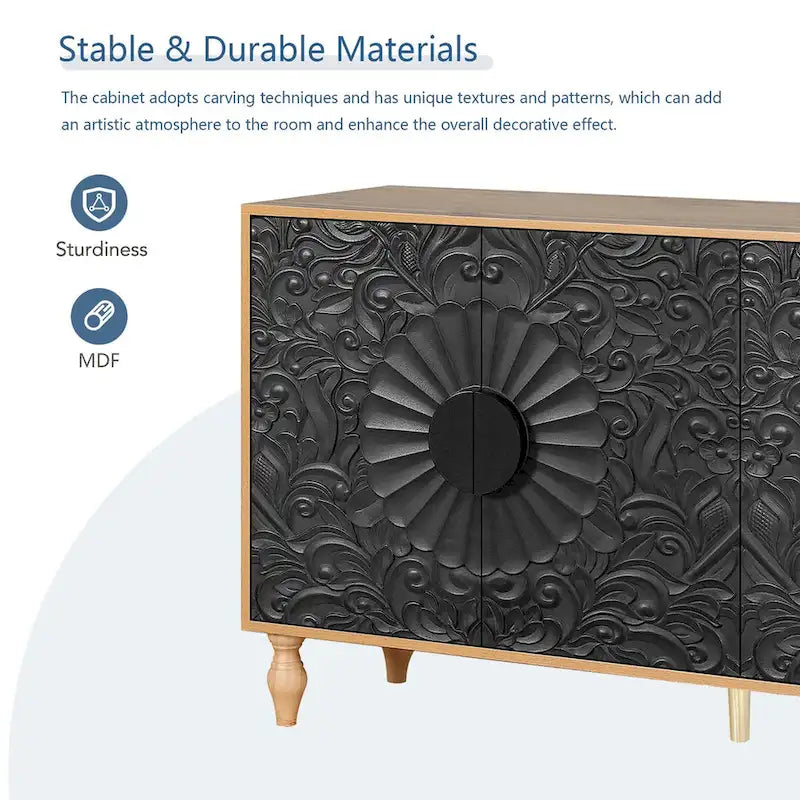 Geschnitzte Symmetrische Design Sideboards
