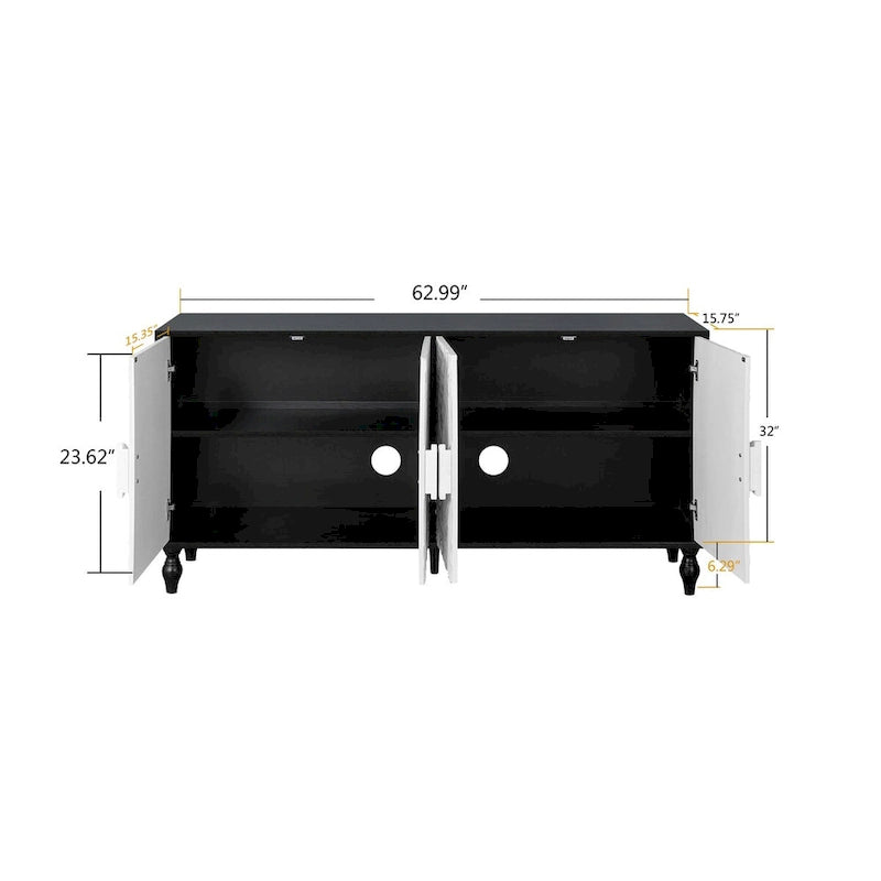 Geschnitzte Symmetrische Design Sideboards