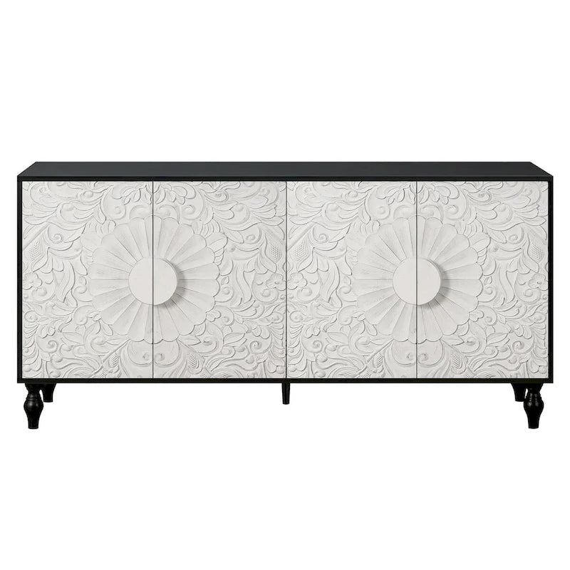 Geschnitzte Symmetrische Design Sideboards