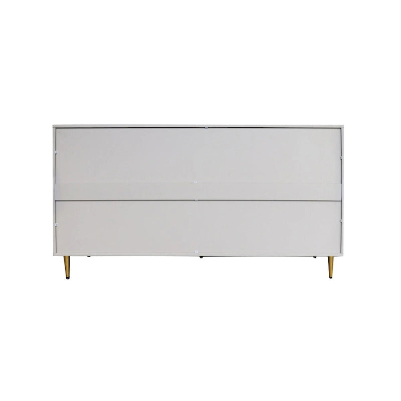 Modernes grau lackiertes 4-türiges Holzschrank-Sideboard Buffet Anrichte