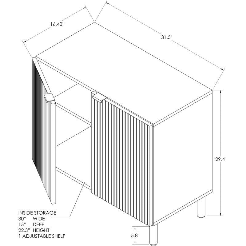 Weißer Schrank 2-türig