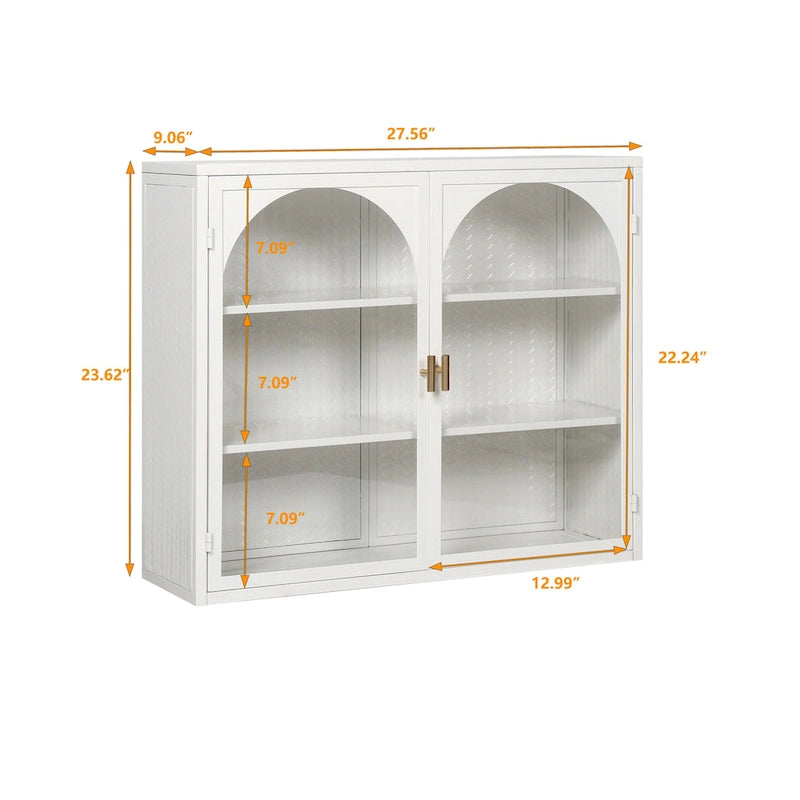 27,56Glastüren Modern Zweitüriger Wandschrank