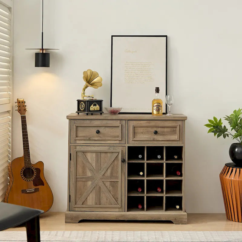 Buffetschrank mit Weinregal