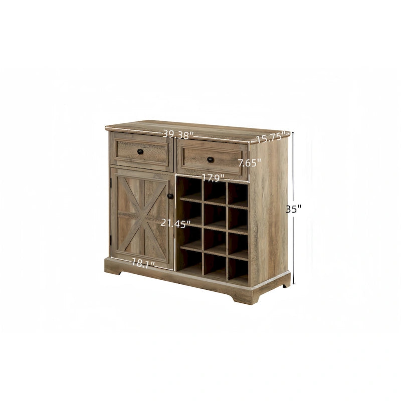 Buffetschrank mit Weinregal