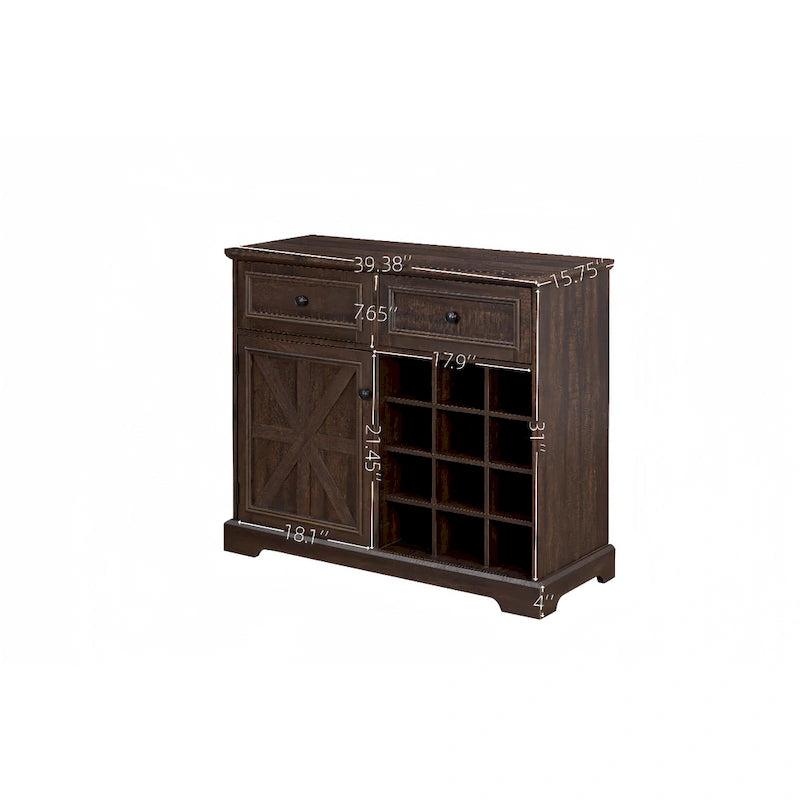 Buffetschrank mit Weinregal