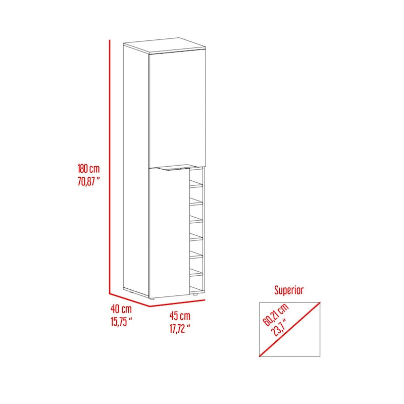 Hoher Schrank für Wohnzimmer, Wohnung, Schlafzimmer, Schwarz