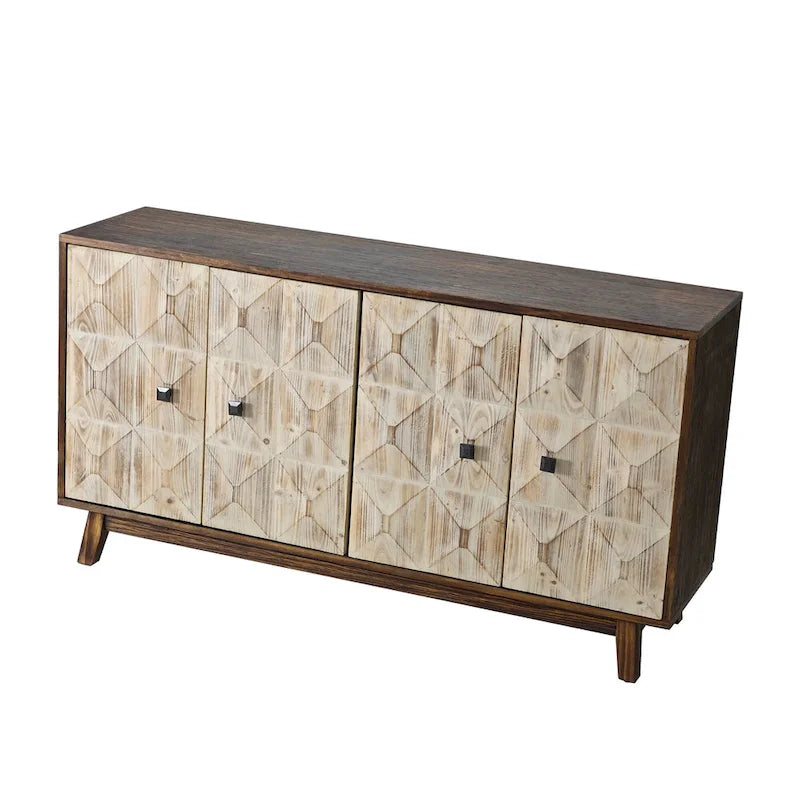 59.84 4-türiges Vintage Sideboard, freistehender Sideboard-Schrank