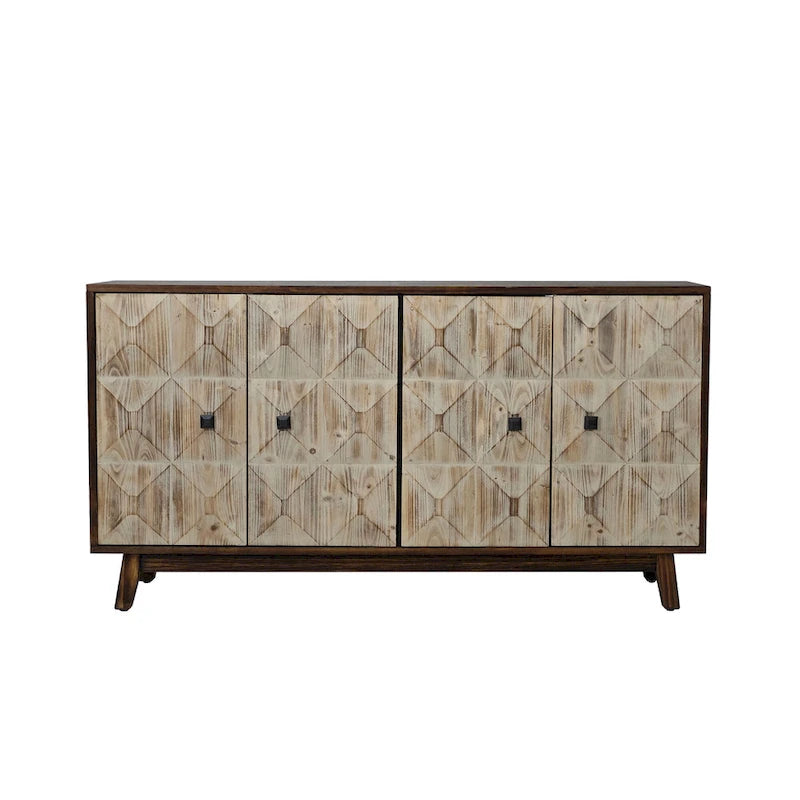 59.84 4-türiges Vintage Sideboard, freistehender Sideboard-Schrank