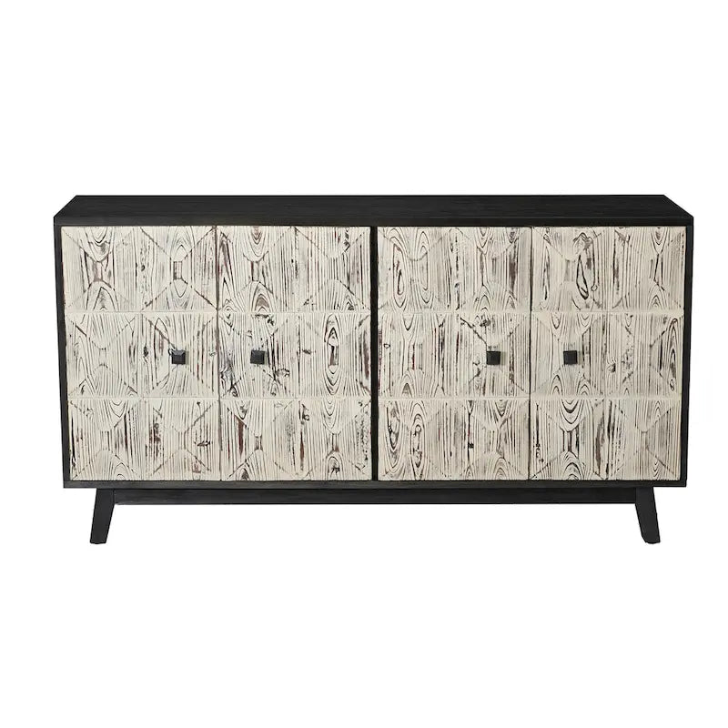 59.84 4-türiges Vintage Sideboard, freistehender Sideboard-Schrank