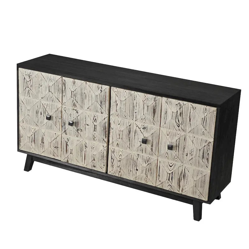 59.84 4-türiges Vintage Sideboard, freistehender Sideboard-Schrank