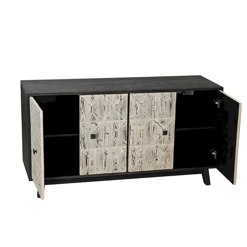 59.84 4-türiges Vintage Sideboard, freistehender Sideboard-Schrank